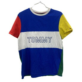 【中古】【古着】 TOMMY HILFIGER ロゴTシャツ レディース Sサイズ トミーヒルフィガー プリントTシャツ マルチカラー 古着卸 アメリカ仕入 t2207-3147