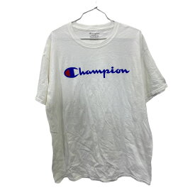 【中古】【古着】 Champion ロゴTシャツ XLサイズ チャンピオン オーセンティック プリントTシャツ ホワイト 古着卸 アメリカ仕入 t2207-3177