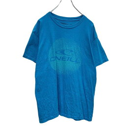 【中古】【古着】 O'NEILL 半袖 プリント Tシャツ M ブルー ロゴ 古着卸 アメリカ仕入れ a407-6068
