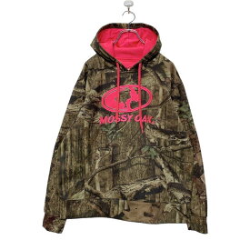 【中古】【古着】 MOSSY OAK スウェット パーカー キッズ L 12-14 150～160 リアルツリー ピンク フーディー 古着卸 アメリカ仕入れ a501-5297