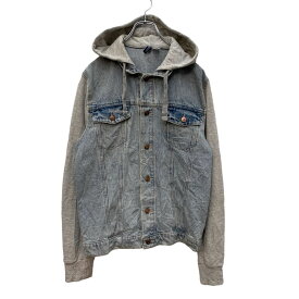 【中古】【古着】 H&M デニム スウェット ジャケット レディース M ブルー グレー パーカー 古着卸 アメリカ仕入れ a412-5021