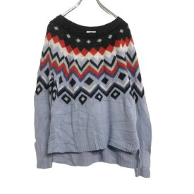 【中古】【古着】 OLD NAVY 柄ニット Mサイズ オールドネイビー セーター レディース 古着卸 アメリカ仕入れ a501-5067