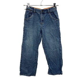 【中古】【古着】 Dickies デニムパンツ W28 ディッキーズ ロゴ ブルー 古着卸 アメリカ仕入 2305-658