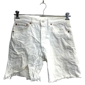 【中古】【古着】 Levi's 501 デニムショートパンツ W32 リーバイス ホワイト ボタンフライ 古着卸 アメリカ仕入 2305-1037