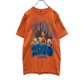 【中古】【古着】 Disney 半袖 プリント Tシャツ M オレンジ ディズニー フロリダディズニー キャラクター 古着卸 アメリカ仕入 a505-6354