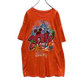 【中古】【古着】 Disney 半袖 プリント Tシャツ L オレンジ ディズニー キャラクター 古着卸 アメリカ仕入 a505-6356