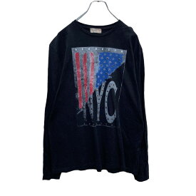 【中古】【古着】 ZARA boys 長袖 プリント Tシャツ キッズ 160～ ザラ NYC スタッズ ロンT 古着卸 アメリカ仕入 a505-6911