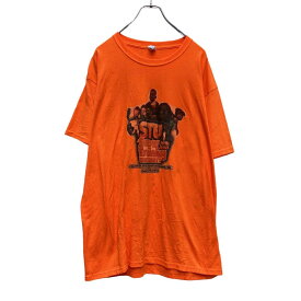 【中古】【古着】 JERZEES 半袖 プリント Tシャツ L ネオンオレンジ SUPER TRAINING 古着卸 アメリカ仕入 a506-5702
