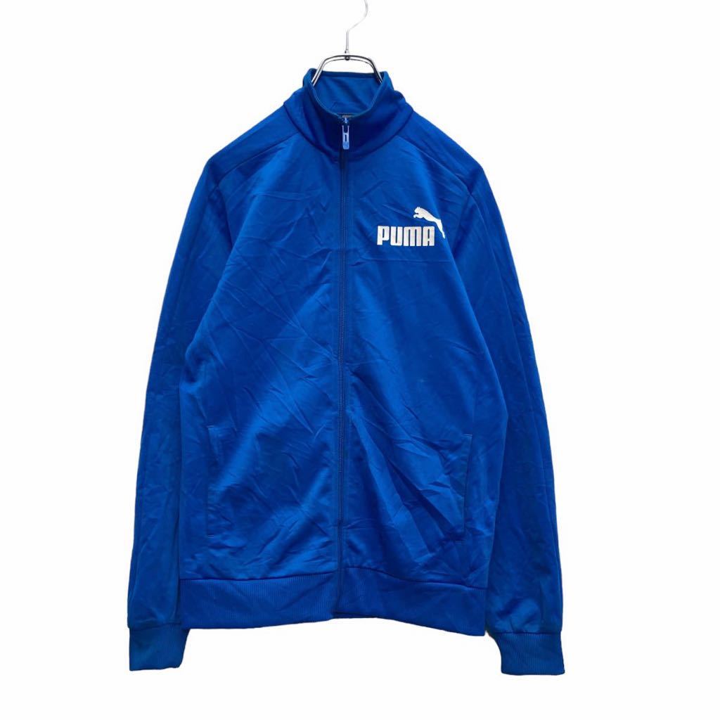 PUMA ジップアップ ジャージ ジャケット ユースサイズ XL 160 ブルー ホワイト プーマ スポーツ 古着卸 アメリカ仕入 a506-5776