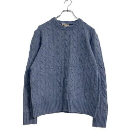 【中古】【古着】 gap ニット セーター XS くすみブルー ギャップ ケーブル編み ウールミックス 古着卸 アメリカ仕入 a507-5519