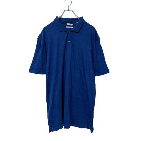【中古】【古着】 Calvin Klein 半袖 ポロシャツ Lサイズ カルバンクライン ワンポイント 青 ブルー 古着卸 アメリカ仕入 a507-6529