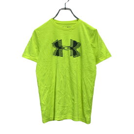 【中古】【古着】 UNDER ARMOUR 半袖 ロゴ Tシャツ ユースサイズ M 130～140 ネオングリーン アンダーアーマー 古着卸 アメリカ仕入 a508-5042