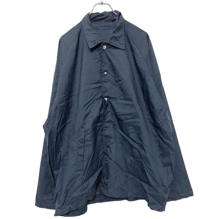 楽天市場】【中古】【古着】 ナイロン ジャケット L～ ネイビー ボタン 