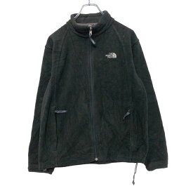 【中古】【古着】 THE NORTH FACE フリース ジャケット L 150～ ブラック ライトグレー キッズ 刺繍 ジップアップ 古着卸 アメリカ仕入 a510-6242