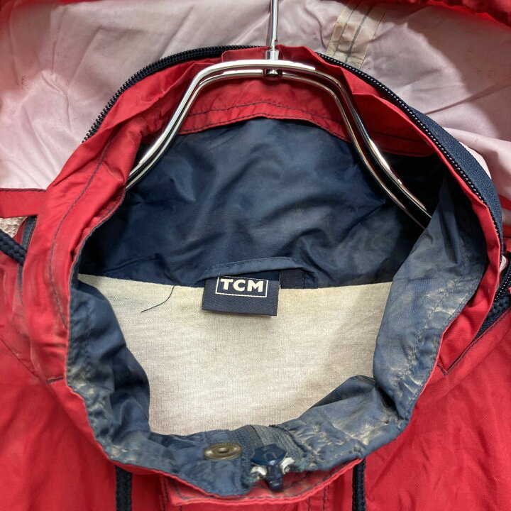 楽天市場】【中古】【古着】 アノラックパーカー L レッド ネイビー  