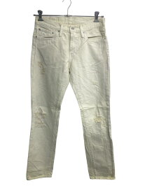 【中古】【古着】 Levi's 511 デニムパンツ W31 リーバイス クリーム ダメージジーンズ 古着卸 アメリカ仕入 2310-872