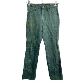 【中古】【古着】 Wrangler デニムパンツ W29 ラングラー 13MWZ グリーン コットン USA製 古着卸 アメリカ仕入 2312-229