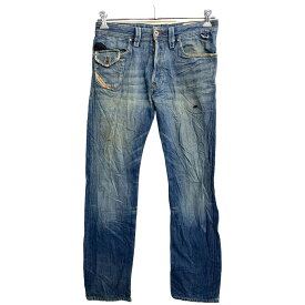 【中古】【古着】 DIESEL デニムパンツ W29 ディーゼル ボタンフライ LUGGER ボタンフライ ブルー 古着卸 アメリカ仕入 2401-374