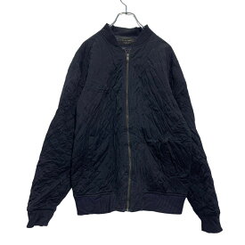 【中古】【古着】 ZARA ジップアップ キルティング ナイロン ジャケット XL ネイビー ザラ ビッグサイズ 古着卸 アメリカ仕入 a601-5423