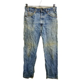 【中古】【古着】 Levi's 505 デニムパンツ W33 リーバイス レギュラーフィット オレンジタブ ライトブルー コットン USA製 古着卸 アメリカ仕入 2401-873