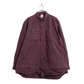 【中古】【古着】 Wrangler 長袖 無地シャツ 2XL パープル ラングラー ビッグサイズ 古着卸 アメリカ仕入 a601-6690