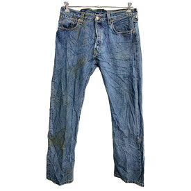 【中古】【古着】 Levi's 501 デニムパンツ W34 リーバイス ボタンフライ ブルー コットン 古着卸 アメリカ仕入 2402-145