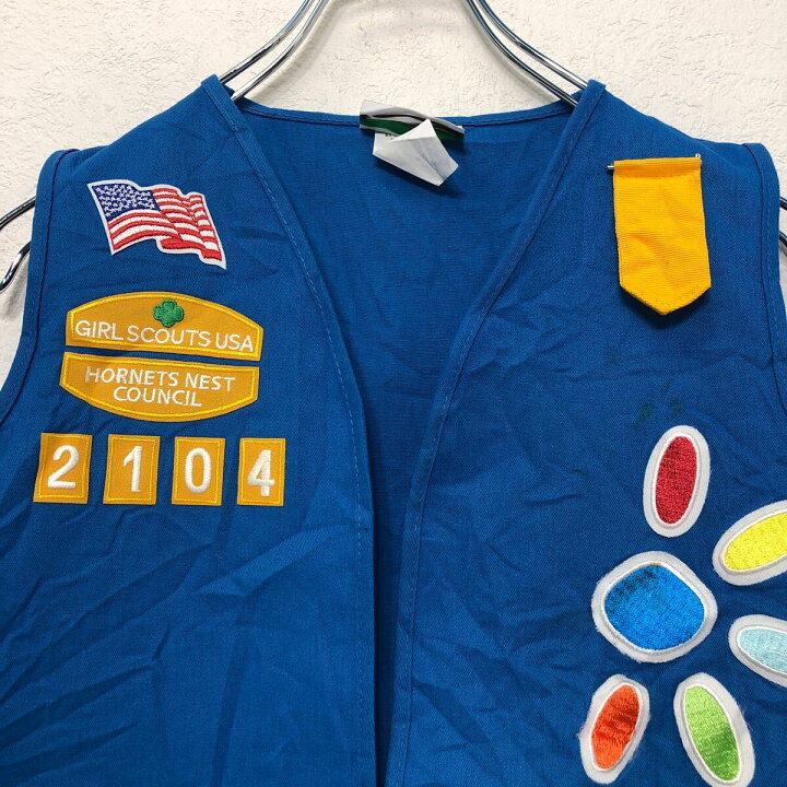 楽天市場】【中古】【古着】 girl scouts ベスト 120～ キッズ ブルー 