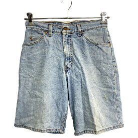 【中古】【古着】 Levi's 560 デニム ショートパンツ W30 リーバイス オレンジタブ ライトブルー コットン USA製 古着卸 アメリカ仕入 2403-397