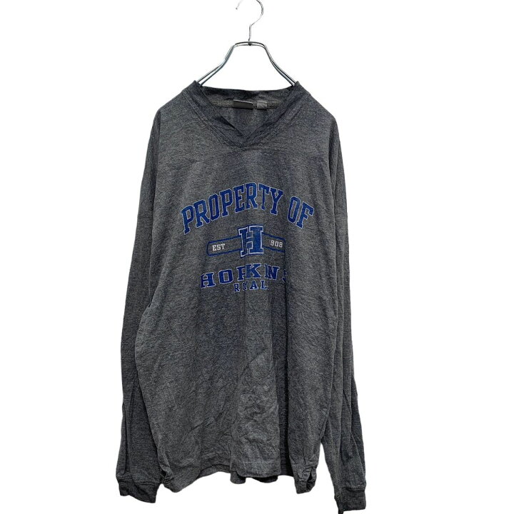 楽天市場】【中古】【古着】 TIME OUT 長袖 プリントTシャツ M グレー  