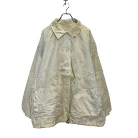 【中古】【古着】 OUTBROOK Woman ナイロン コーチジャケット 3XL レディース アイボリー 無地 ビッグサイズ アメカジ 古着卸 アメリカ仕入 a603-6082