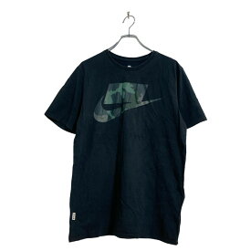 【中古】【古着】 NIKE 半袖 プリント Tシャツ L ブラック ナイキ 迷彩ロゴ 古着卸 アメリカ仕入 a603-6265