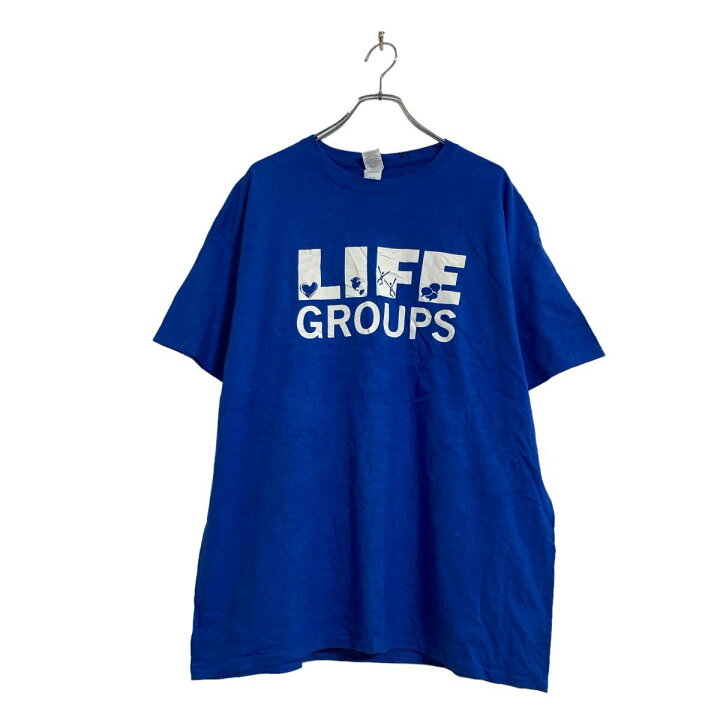 楽天市場】【中古】【古着】 GILDAN 半袖 プリント Tシャツ XL ブルー 