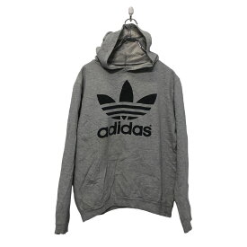 【中古】【古着】 adidas ロゴ スウェット トレーナー レディース M~ アディダス グレー ブラック プリント ビッグロゴ 古着卸 アメリカ仕入 a603-6343