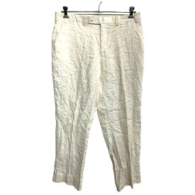 【中古】【古着】 Calvin Klein スラックス W36 カルバンクライン リネンパンツ ビッグサイズ ライトベージュ 古着卸 アメリカ仕入 2403-1013