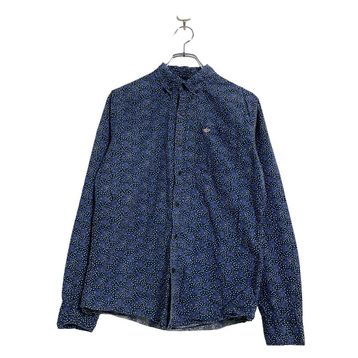 楽天市場】【中古】【古着】 DOCKERS 長袖 柄シャツ S ネイビー系 総柄 