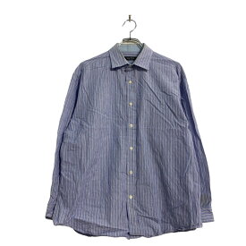 【中古】【古着】 NAUTICA 長袖 ストライプ シャツ L ブルー ホワイト レッド ノーティカ 古着卸 アメリカ仕入 a604-5475