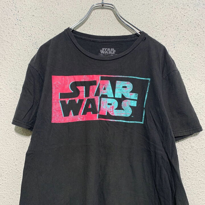 楽天市場】【中古】【古着】 STAR WARS 半袖 ロゴTシャツ L ブラック 