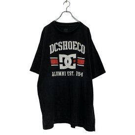 【中古】【古着】 DC SHOES 半袖 プリントTシャツ 2XL ブラック ホワイト レッド ディーシーシューズ ビッグサイズ 古着卸 アメリカ仕入 a604-5636