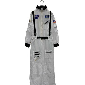 【中古】【古着】 UNDERWRAPS 長袖つなぎ W34 ホワイト ブラック NASA フロントジップ コスプレ オールインワン 古着卸 アメリカ仕入 a604-5843