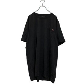 【中古】【古着】 Dickies 半袖 ロゴTシャツ 2XLT ブラック ディッキーズ ビッグサイズ 胸ポケット シンプル 古着卸 アメリカ仕入 a604-6023