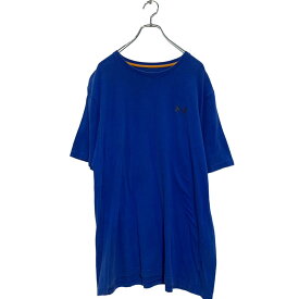 【中古】【古着】 UNDER ARMOUR 半袖 ロゴ Tシャツ XL ブルー アンダーアーマー ビッグサイズ ワンポイント クルーネック 古着卸 アメリカ仕入 a604-6791