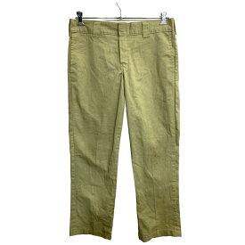 【中古】【古着】 Dickies ワークパンツ W34 ディッキーズ スリムストレート ベージュ 古着卸 アメリカ仕入 2404-772