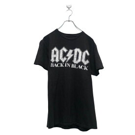 【中古】【古着】 AC/DC 半袖 プリント Tシャツ エーシーディーシー M ブラック クルーネック 古着卸 アメリカ仕入 a604-7044