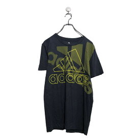 【中古】【古着】 adidas 半袖 ロゴ Tシャツ アディダス L キッズ ダークグレー スポーツウェア プリント クルーネック 古着卸 アメリカ仕入 a604-7103