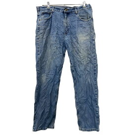 【中古】【古着】 Carhartt デニムパンツ W38 ビッグサイズ カーハート ブルー コットン リラックスフィット メキシコ製 古着卸 アメリカ仕入 2405-555