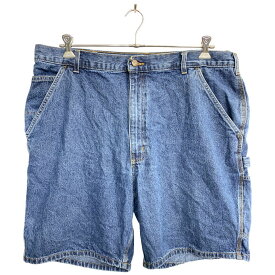 【中古】【古着】 Carhartt デニムショートパンツ W40 カーハート ビッグサイズ インディゴ コットン 古着卸 アメリカ仕入 2405-995