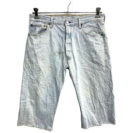 【中古】【古着】 Levi's 501 デニムショートパンツ W34 リーバイス ボタンフライ ライトブルー コットン メキシコ製 古着卸 アメリカ仕入 2405-996