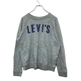 【中古】【古着】 Levi's ロゴ スウェット トレーナー Lサイズ リーバイス レディース グレー 古着卸 アメリカ仕入 t2405-3446