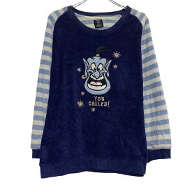 【中古】【古着】 Disney キャクター スウェット ディズニー XL キッズ 160〜 ネイビー ホワイト プルオーバー パイル地 古着卸 アメリカ仕入 a610-6853
