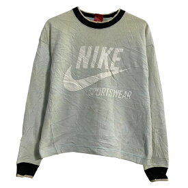 【中古】【古着】 NIKE ロゴスウェット トレーナー XS ホワイト系 ナイキ プルオーバー スポーティー 薄手 古着卸 アメリカ仕入 a612-6789
